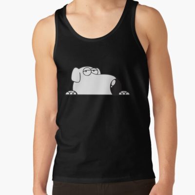 Brian Dog Peeker Cartoon Funny Tank Top Official Family Guy Merch