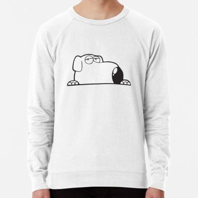 Brian Dog Peeker Cartoon Funny Sweatshirt Official Family Guy Merch