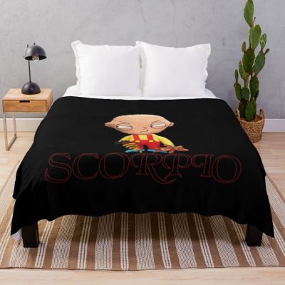 Stewie Griffin Zodiac Scorpio Throw Blanket Official Family Guy Merch