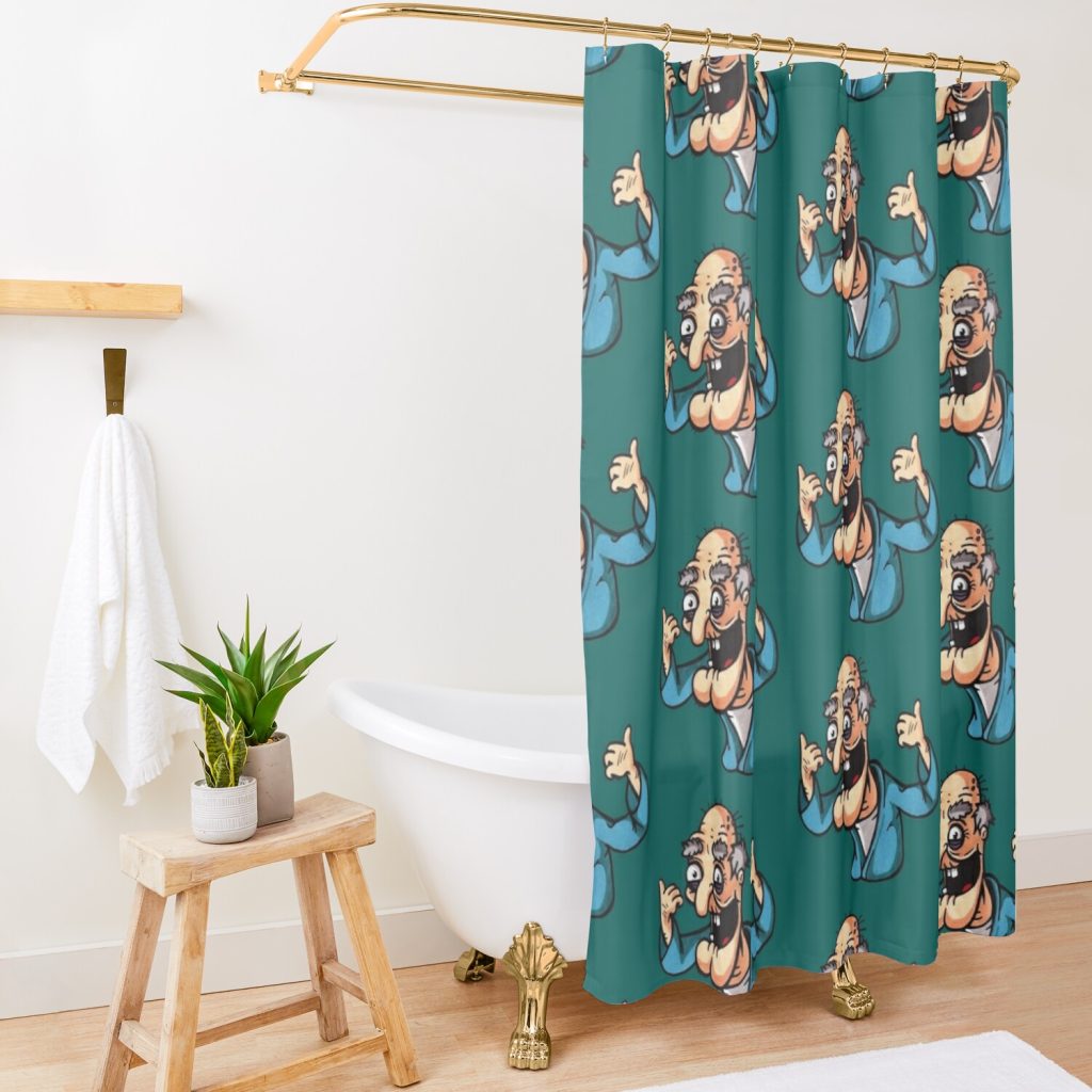 Lecherous Old Man Shower Curtain Official Family Guy Merch