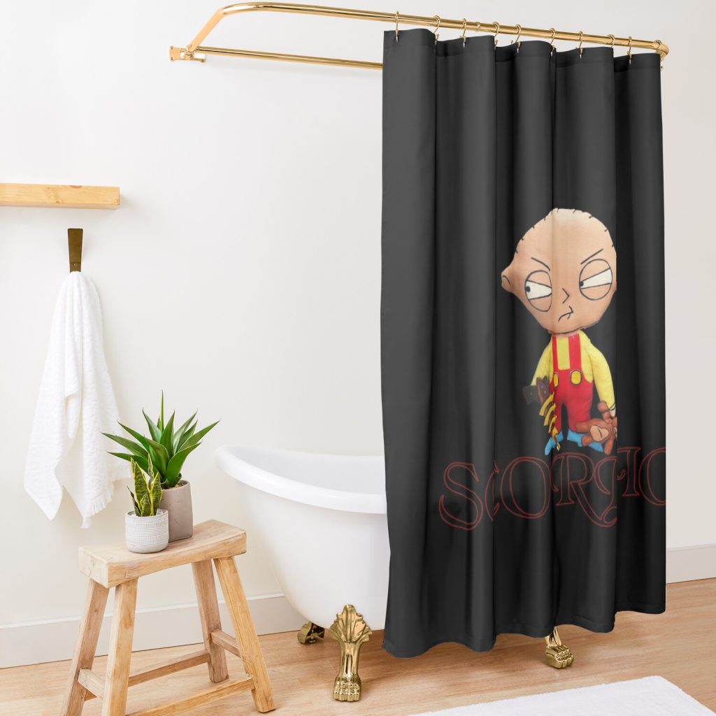 Stewie Griffin Zodiac Scorpio Shower Curtain Official Family Guy Merch